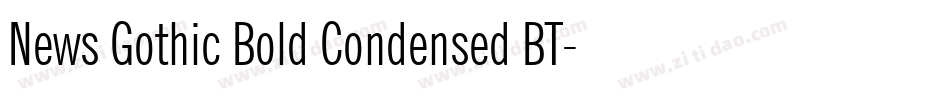 News Gothic Bold Condensed BT字体转换
